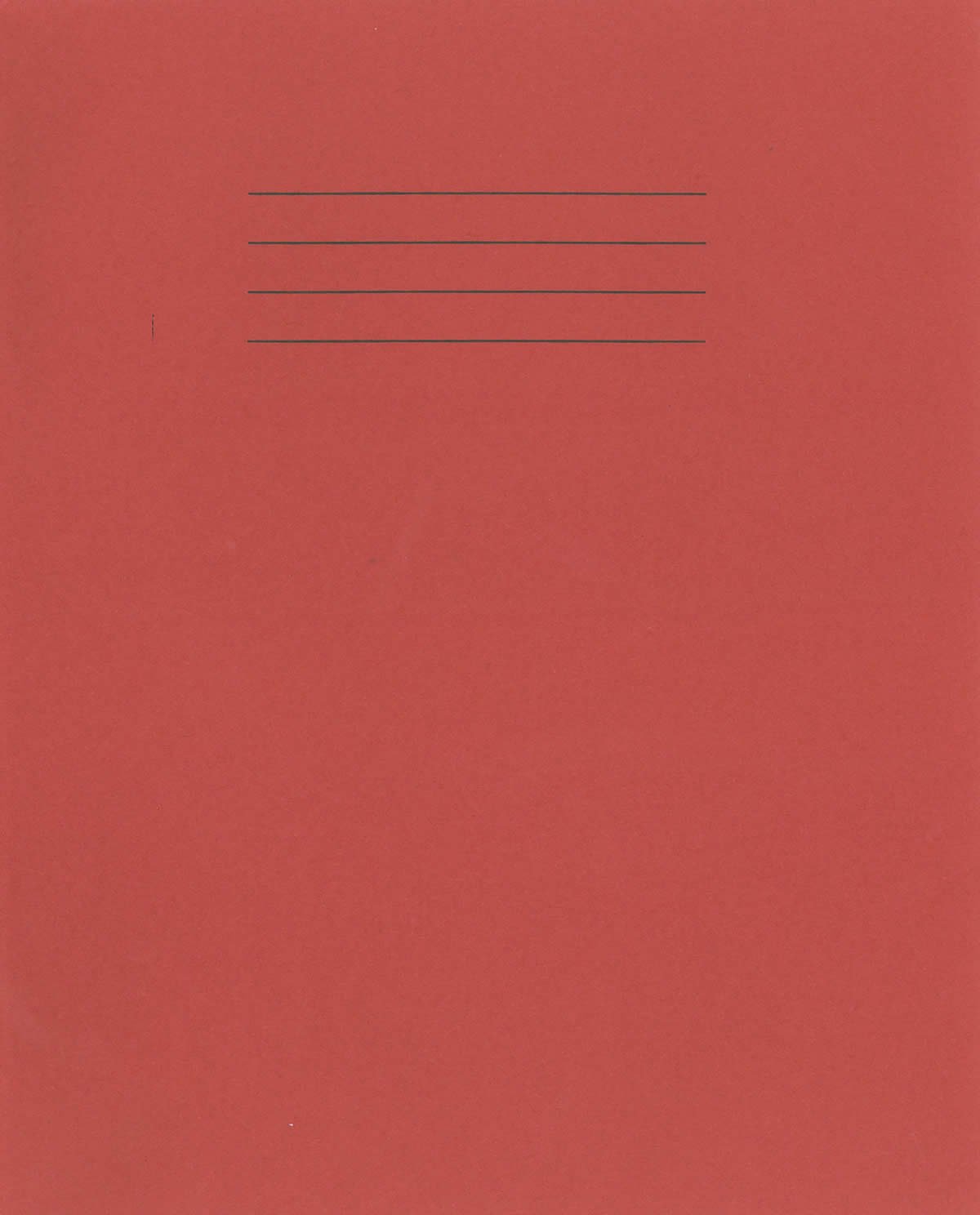 Rhino 8 x 6.5 Exercise Books, 32 Page/Top Half Blank & Bottom Half 15mm Lined Paper Notebook, 10 Pack, Writing Book, Office & School Stationery Supplies, Red