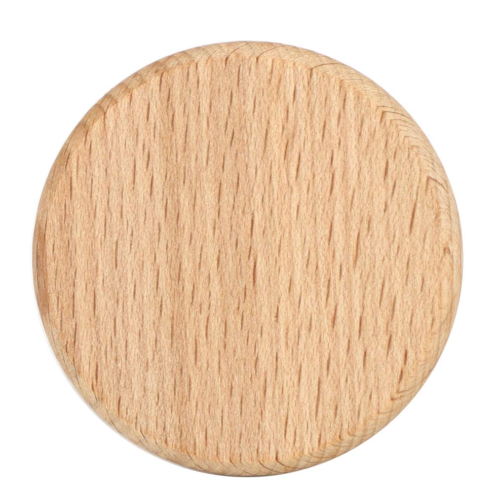 50Pcs Unfinished Blank Round Natural Beech Wood Slices with Simple Edges for DIY Plate Decoration, No-Hole Wood Chips, 6CM Diameter Decoration Supplies