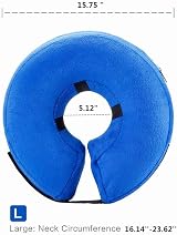 Emwel Pet Inflatable Collar for Large Dogs, Comfy Recovery Cone, L view 5