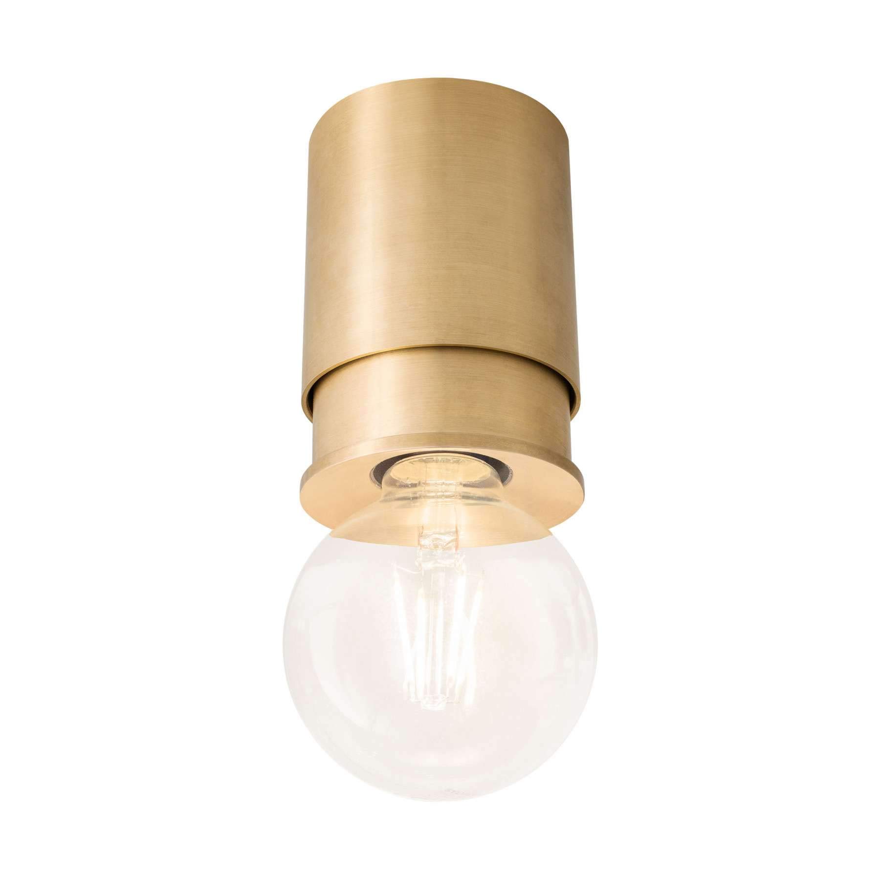 Twister Pure Ceiling Light in Brass | Easy to Fix with One Hook, No Screws Needed | Patent-Protected E27 Design for Quick, Secure Installation