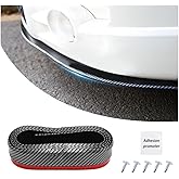 8.2Ft Carbon Fibre Front Lip As Front Bumper Protector,Upgraded Widen Rubber Front Lip Splitter for Side Skirt,Universal Front Bumper Lip Automotive Exterior Accessories