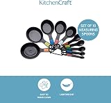 KitchenCraft Universal Measuring Spoon Set Teaspoons Tablespoons Black view 3