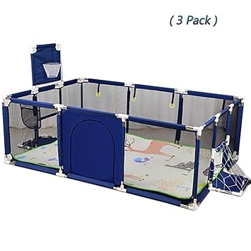 Yxx Laufgitter Laufstall Baby Grosser Kleinkind Laufstall Fur Zwillinge Faltbarer Sicherheitsspielplatz Mit Matte Und Basketballkorb Extra Gross 66 Cm Rot Blau Color Style 2 Amazon De Baby
