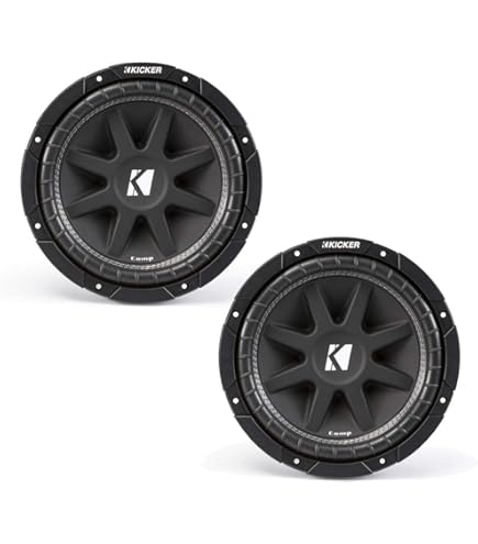Kicker 43DCWR102 Comp R Dual 10 Inch Subwoofers in Vented Enclosure 2-Ohm 800W RMS: 43DCWR102