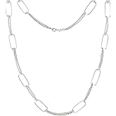 Savlano 925 Sterling Silver 20” Inch Paperclip Link Curb Necklace - 18K Gold Plated for Women Comes with a Gift Box