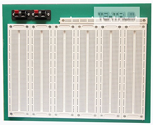 Tektrum Externally Powered Large Solderless 4660 Tie-Points Experiment Plug-in Breadboard + Pre-Formed Solid Jumper Wires for Proto-Typing Circuit/Arduino - Build Circuit Without Soldering - Thumbnail 2