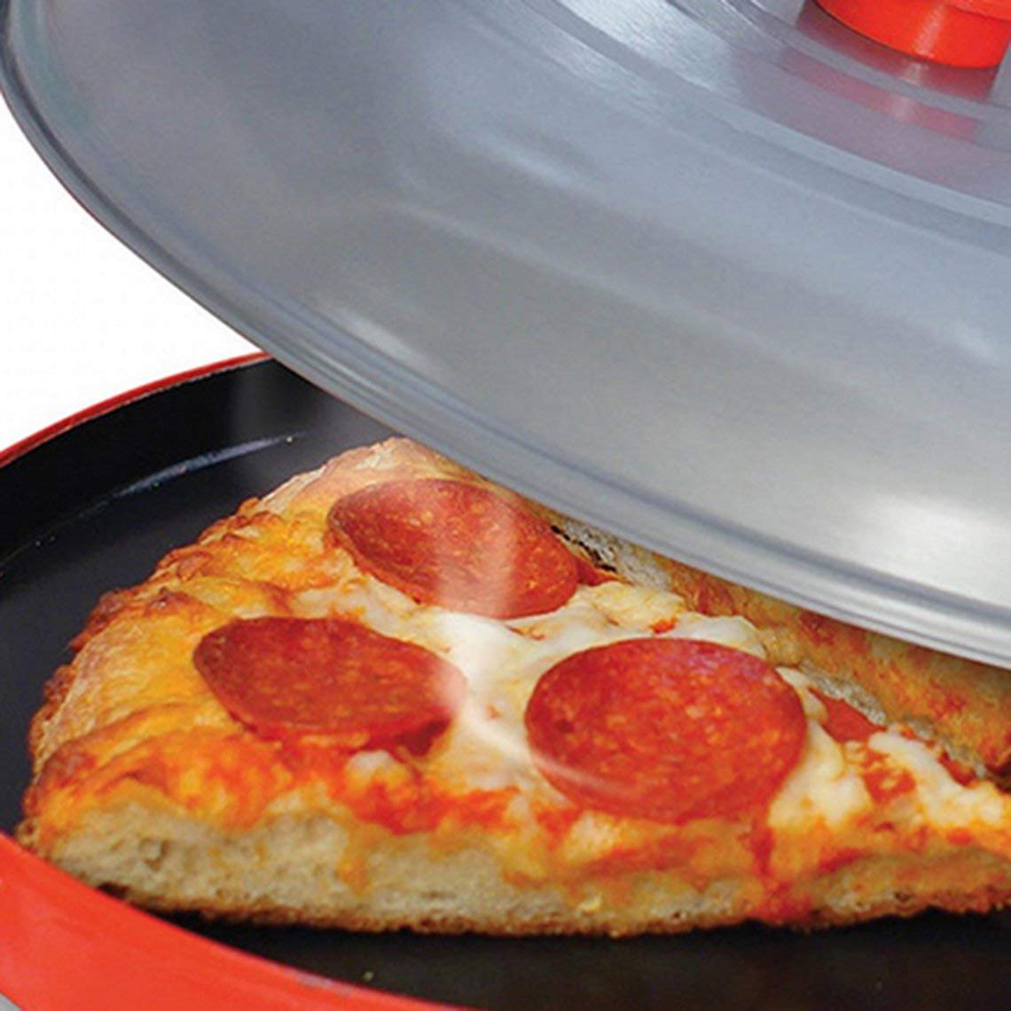 Zinniaya Horno microondas Bandeja antiadherente para hornear Pizza ...