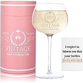 51st Birthday Gifts for Her Women, Best Gifts for 51 Year Old Woman, Vintage 1975 Engraved 51st Wine Glass, Unique 51 Year Old Birthday Decorations for Women, Turning 51 Presents