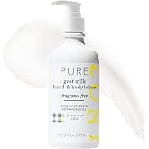Beekman 1802 Pure Goat Milk Lotion, Fragrance Free, 12.5 fl oz | Hand &amp; Body Lotion for Dry Skin, Lightweight Non-Greasy Formula with Shea Butter &amp; Jojoba Oil, Cruelty Free, Lotion Pump