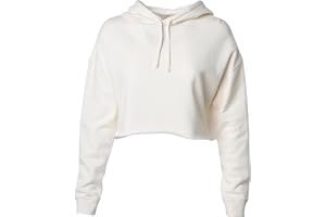 Global Blank Women's Crop Hoodie Long Sleeve Crop Top Sweatshirt with Hood for Women