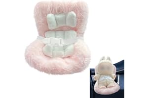 YXYDUM Labubu Car Seat for Dolls Accessories with Soft Furry Cushion, Air Vent Clip and Desktop Stand, Cute and Functional Car Ornament for Labubu Fans and Doll Collector