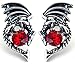 Blingsoul Disc Game Merchandise Earrings - Red Crystal Dragon Studs Costume Jewelry Gift for Women | [J100022] Gam Throns