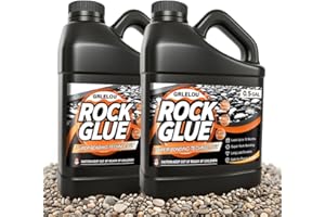 GRLELOU Mulch Glue for Landscaping, 4 L Fast-Drying Weather-Resistant Non-Toxic Clear Rock Glue Spray for Locking Down Rocks,