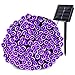 YAKEXI 200 LED Solar Christmas Lights, 72 ft Halloween String Lights Waterproof Outdoor Fairy Lights for Xmas, Home, Wedding, Patio, Lawn, Garden, Porch, Party and Holiday Decorations (Purple)