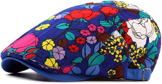 floral flat cap