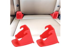 JHKLS ISOFIX Interface Belt Latch Guide, 2 Pcs Car Seat ISOFIX Interface Buckle Fixed Guide Groove Car Seat Bracket Connector, Red