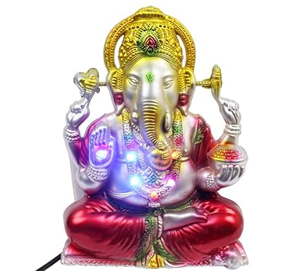 BlankLeaf Lord Ganesha 10 in 1 Types Religios Mantra Machine/Gayatri Mantra/Akhand Chanting Shloka Box with LED Light