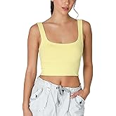 NIKIBIKI Women Seamless Chevron Ribbed Crop Top, Made in U.S.A, One Size