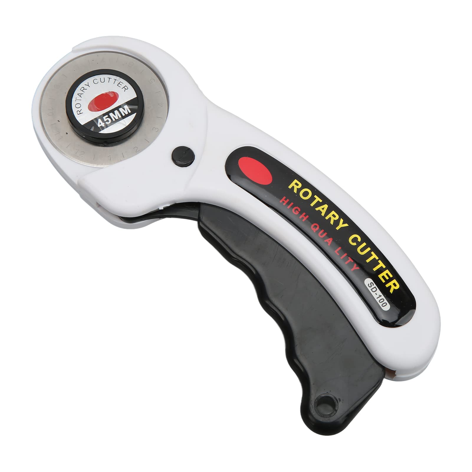 Sdfafrreg Fabric Roller Cutter, Curved Black Handle Design Roller Cutter Simple Operation Fabric Rotary Cutter for Cutting, Sewing, Crafting, Quilting