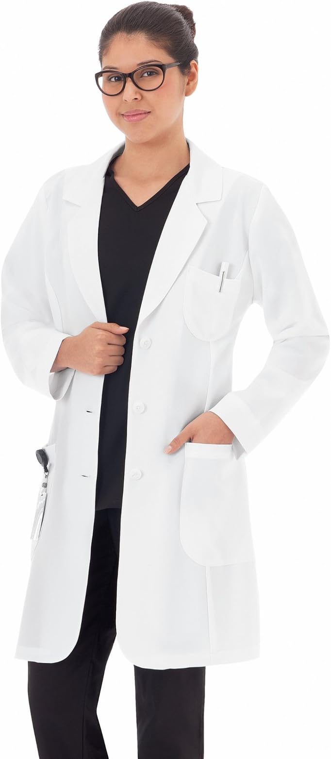 Meta Pro 885 Women's 35" Buckle Tri Blend Stretch Lab Coat