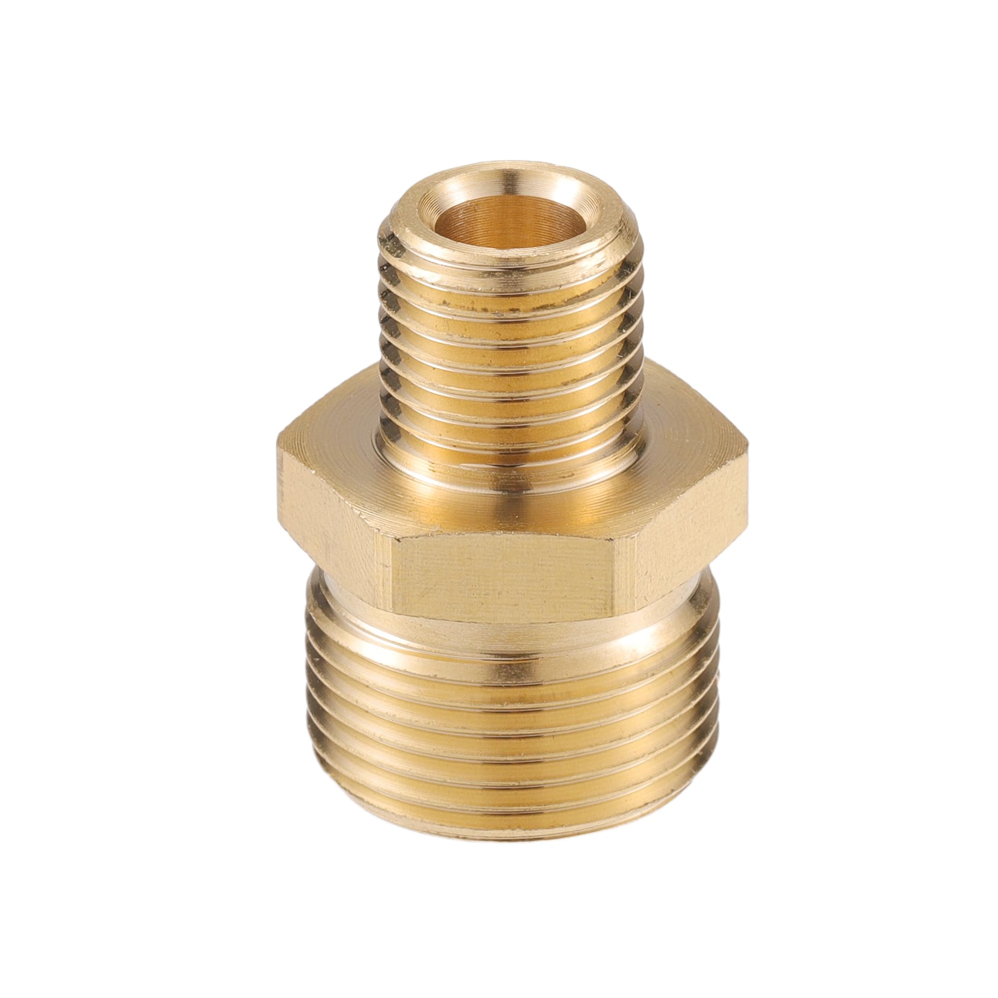 Photo 1 of VekAuto Pressure Washer Connector, M14x1.5 to 14mm M22x1.5 Male Adapter Brass Screw Hose Connector Universal for Pressure Washer Quick Connect Brass Copper Tone