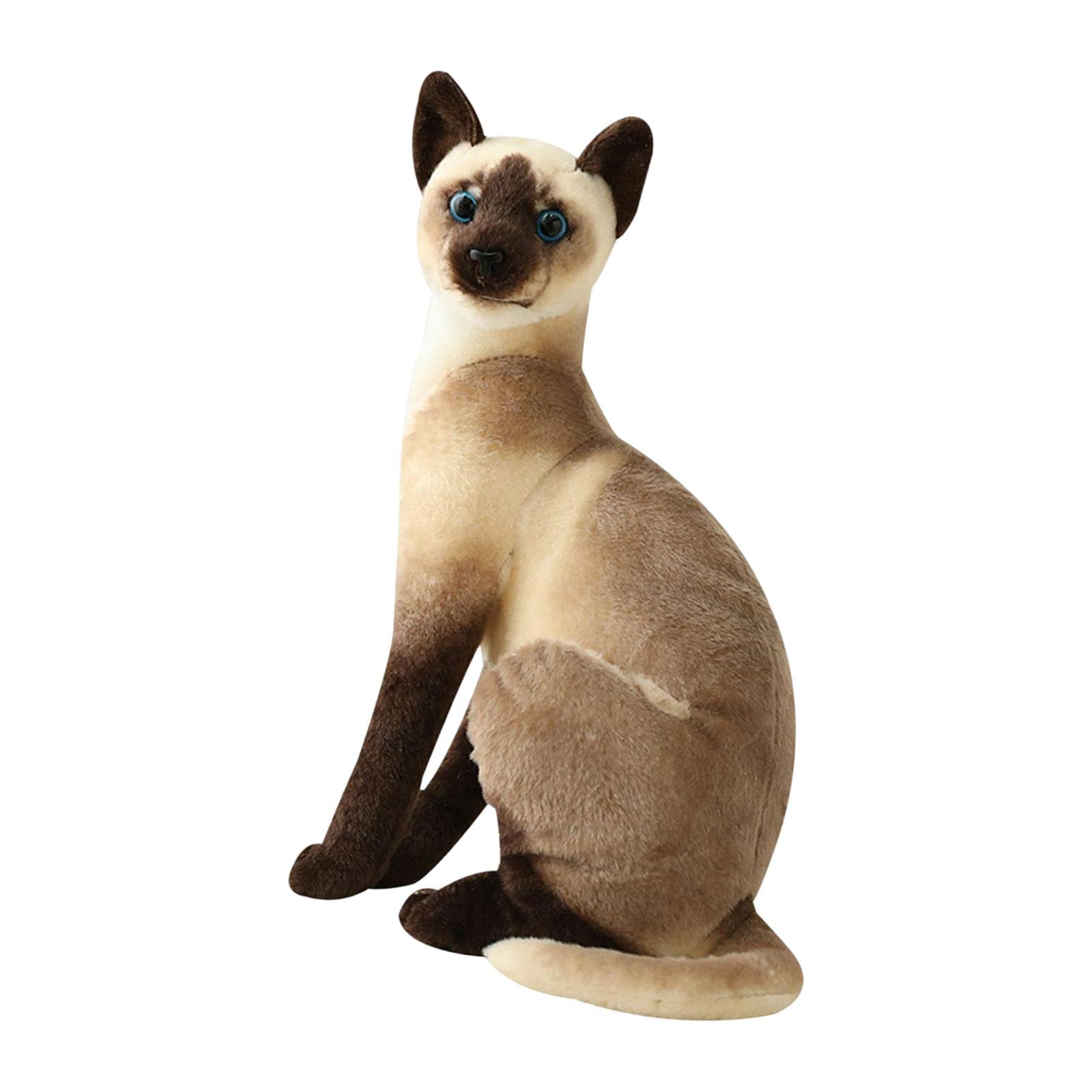 Sharplace Simulation Siamese cats Lifelike Stuffed Animal Padding for Girls Boys, StyleD