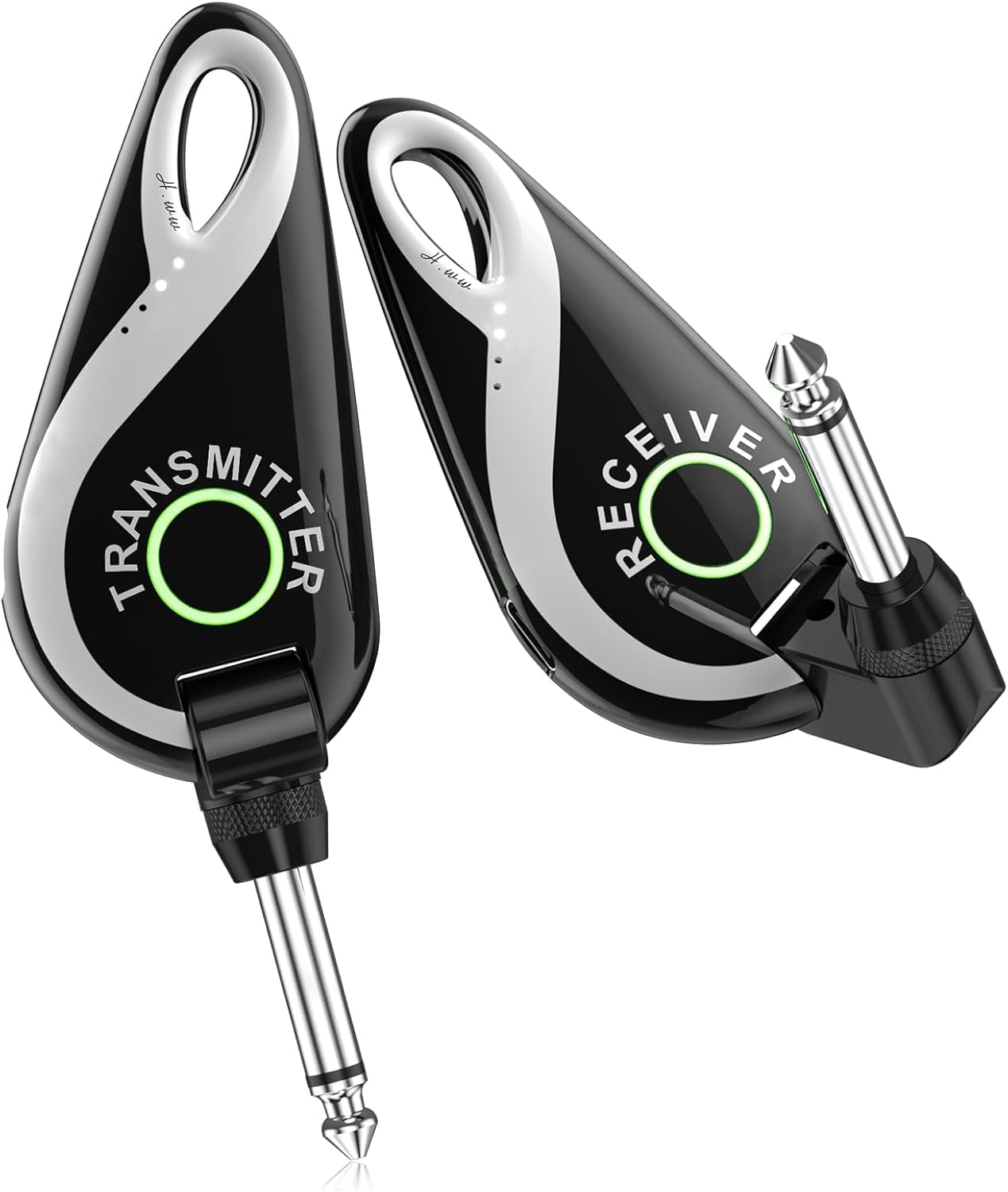 SolWoods Wireless Guitar System 2.4 GHz, Professional Starter Rechargeable Audio Wireless Guitar Transmitter Receiver for Guitar, Bass, Electronic Instruments (H1)