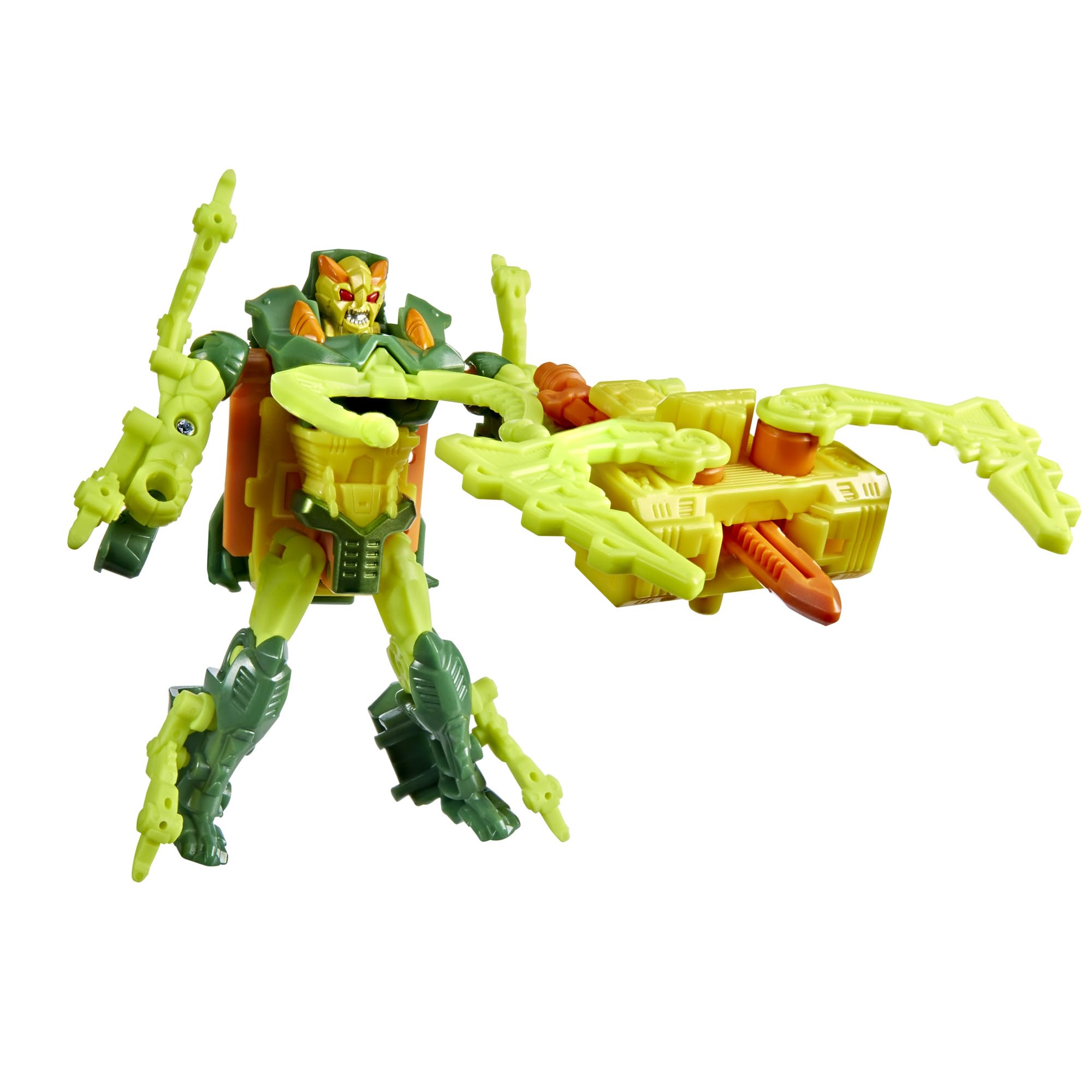 Transformers CYBERWORLD Chop Shop Armored Cyber Changers 4-Inch Action Figure, Quick Change to Insect Mode, Robot Toys for Boys and Girls 6 and Up