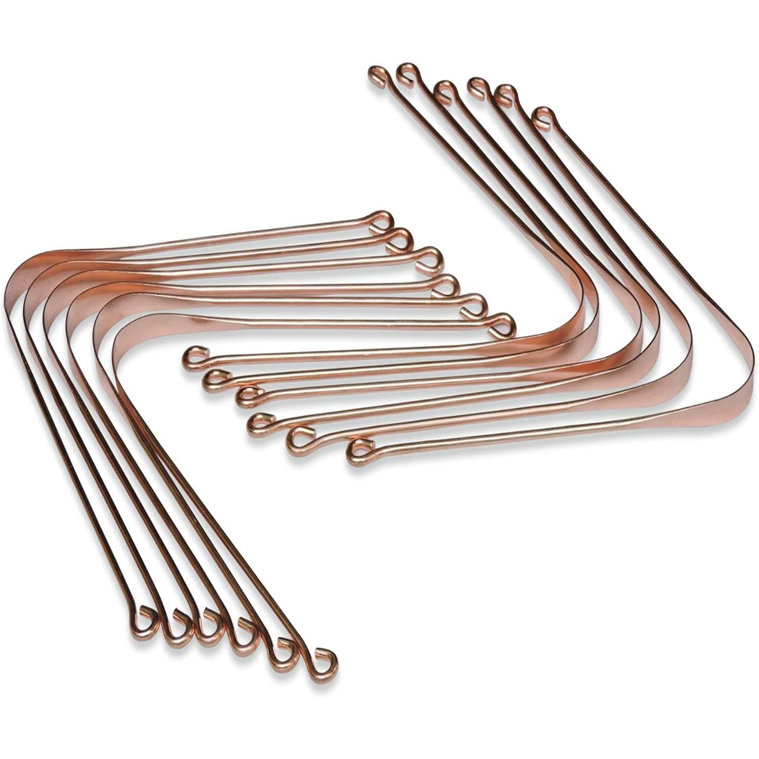 Ancient Impex Copper Tongue Scraper Pack of 12 | Pure Copper Tongue Cleaners for Bad Breath, White Tongue & Daily Oral Care