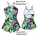 JOYMODE Women's Leaves Print Halter High Neck Two-Piece Swimsuit Beach Swimwear Bathing Suit