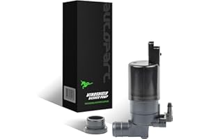 tostmolt 1pc New 12V Front Windshield Washer Fluid Pump Motor w/Rubber Grommet Replacement Kit Compatible With 04-15 Titan 09-21 Frontier 14-22 Q50 17-22 Q60