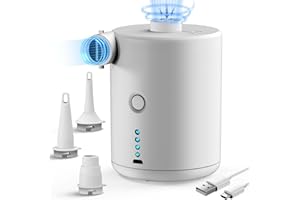 AKSOUL Portable Air Pump for Inflatables: 3600 4000mAh Rechargeable Battery Powered Electric Pumps for Air Mattress Air Bed Pool Floats Raft (Basic & Classic & Updated)