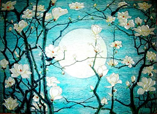 SUTEGISUPE- Apricot Flower Modern Unframed Floral Canvas Beautiful Flower Prints By Van Gogh Famous Oil Paintings Reproduction Flowers Pictures on Canvas Wall Art for Bedroom Home Decorations