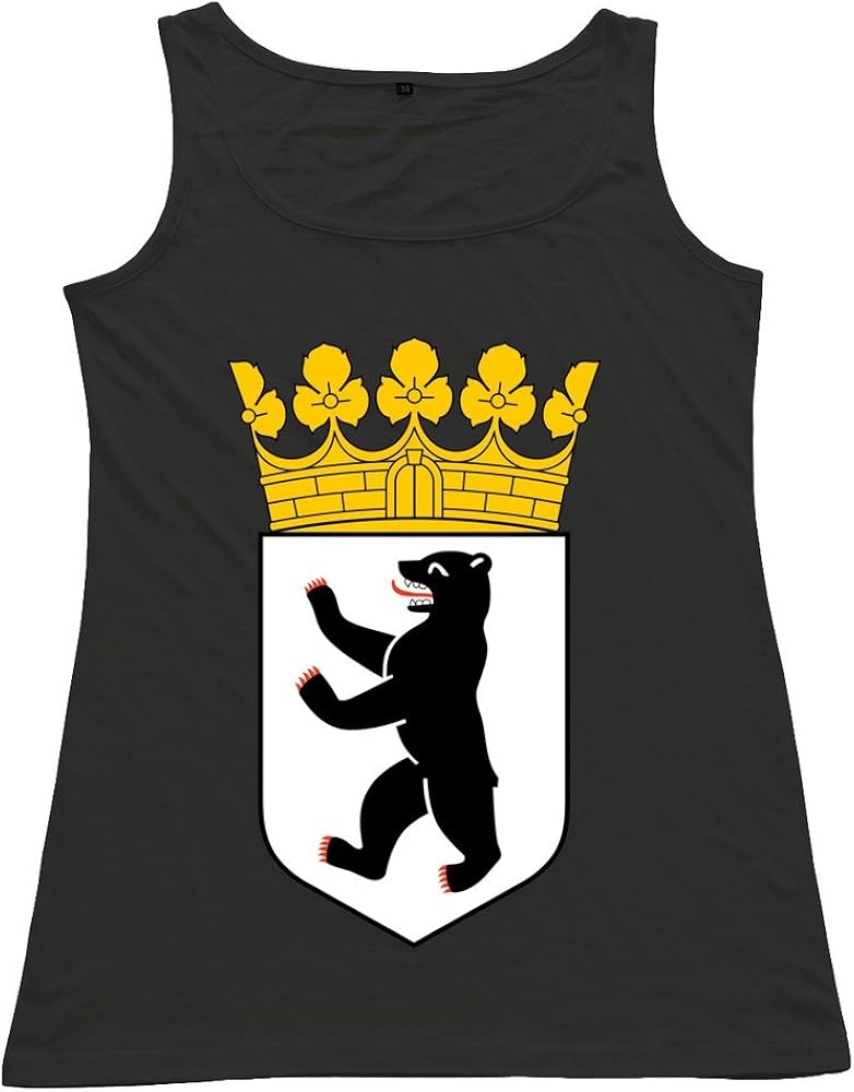 Onlyprint Women's BERLIN BEAR King Tank Top Size US Red