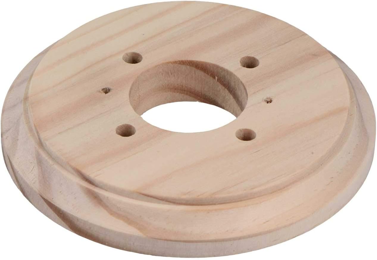 ElekTek Pine Ceiling Wall Plinth Rose Surface Pattress Natural Pine 112mm 16mm Thickness, 112 x 16mm