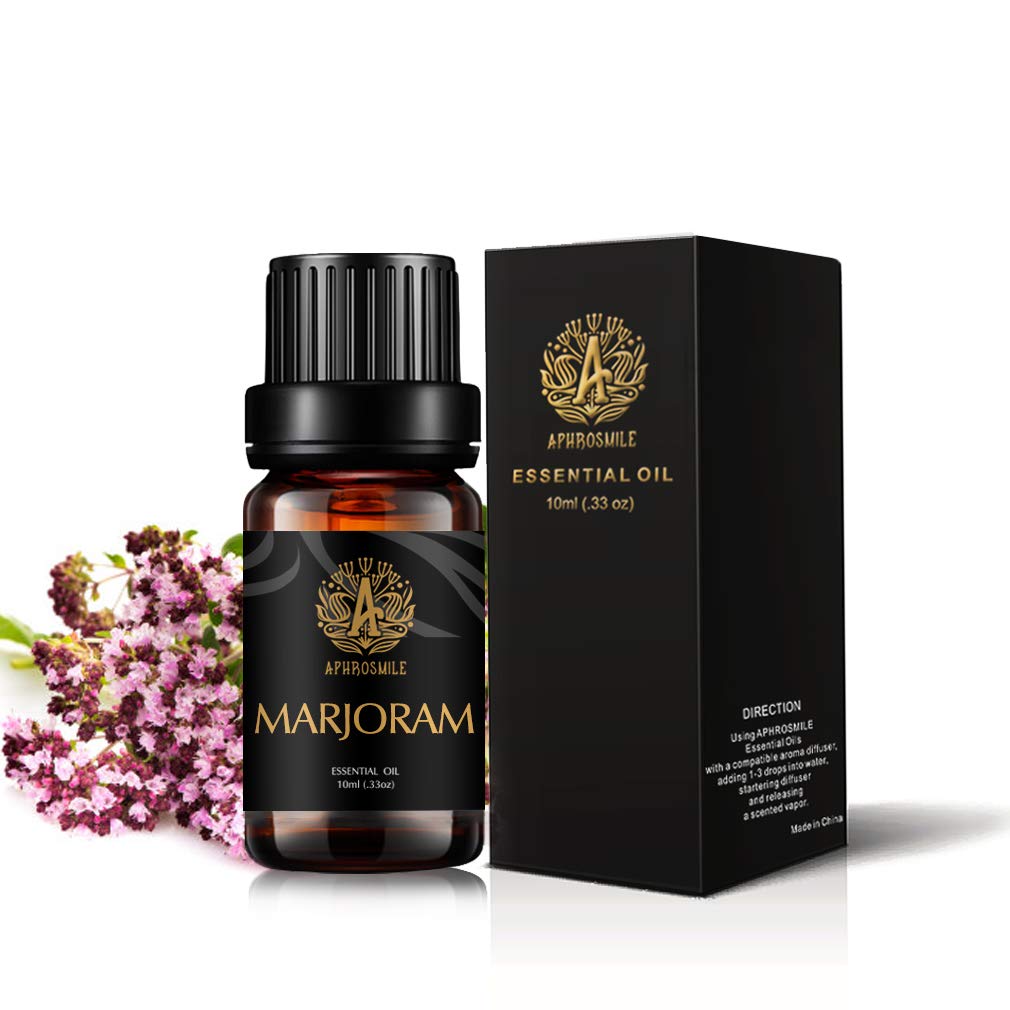 Aromatherapy Marjoram Essential Oil for Diffuser, Marjoram Scented Oil for Humidifier, Therapeutic Grade Marjoram Oil for Home, 10ml Aromatherapy Essential Oil Marjoram for Soap Making