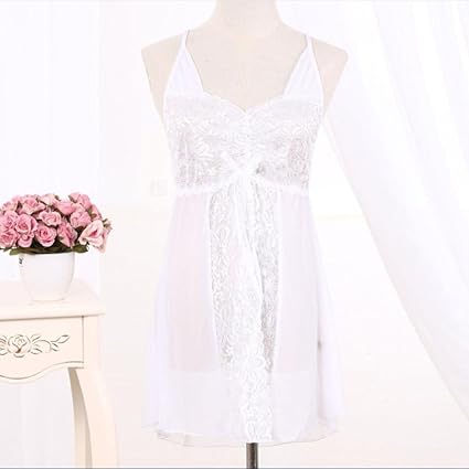 Peignoirs Femmes Sexy Chemise Slip Lingerie Dentelle Trim
