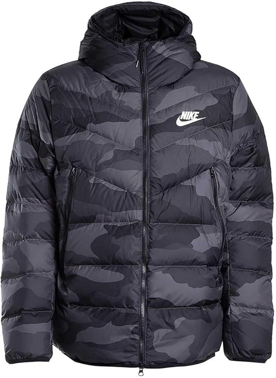 nike printed down fill hooded jacket
