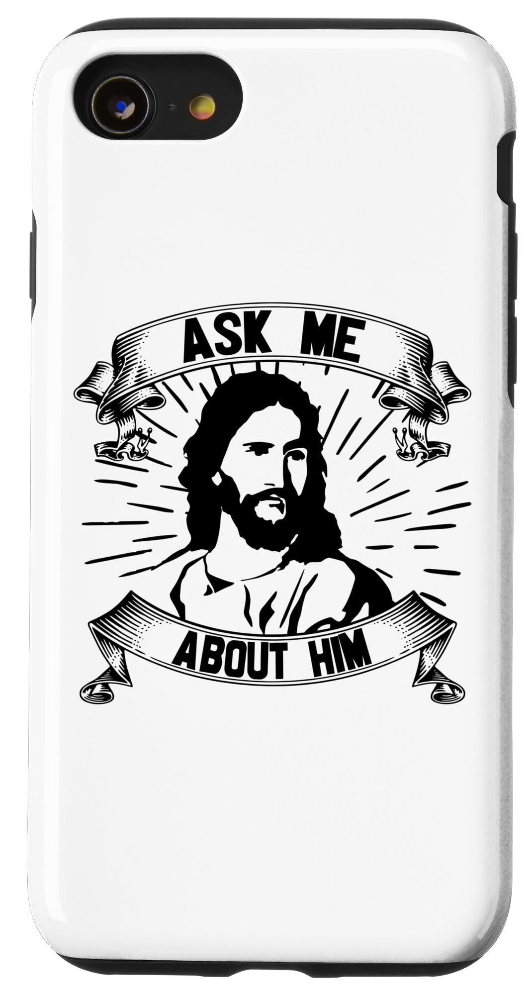 iPhone SE (2020) / 7 / 8 Ask Me About Him Jesus Christian Easter Men Women Mom Dad Case