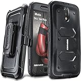 COVRWARE Moto G4 / G4 Plus (4th Gen 2016) [Aegis Series] w/ Built-in [Screen Protector] Heavy Duty Full-Body Rugged Holster Armor Case [Belt Clip][Kickstand]NOT FIT Moto G4 Play Black