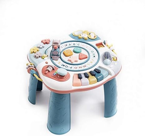 Amazon Co Jp 子供の多機能の早期教育のゲームテーブル 赤ちゃんの教育おもちゃのテーブル 子供のおもちゃの音楽学習テーブル 12ヶ月以上の 赤ちゃんに適しています ホーム キッチン