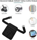 FAURAPMNG Server Apron Bag Waist Money Pouch Holder Black Adjustable Belt 10x8in view 6