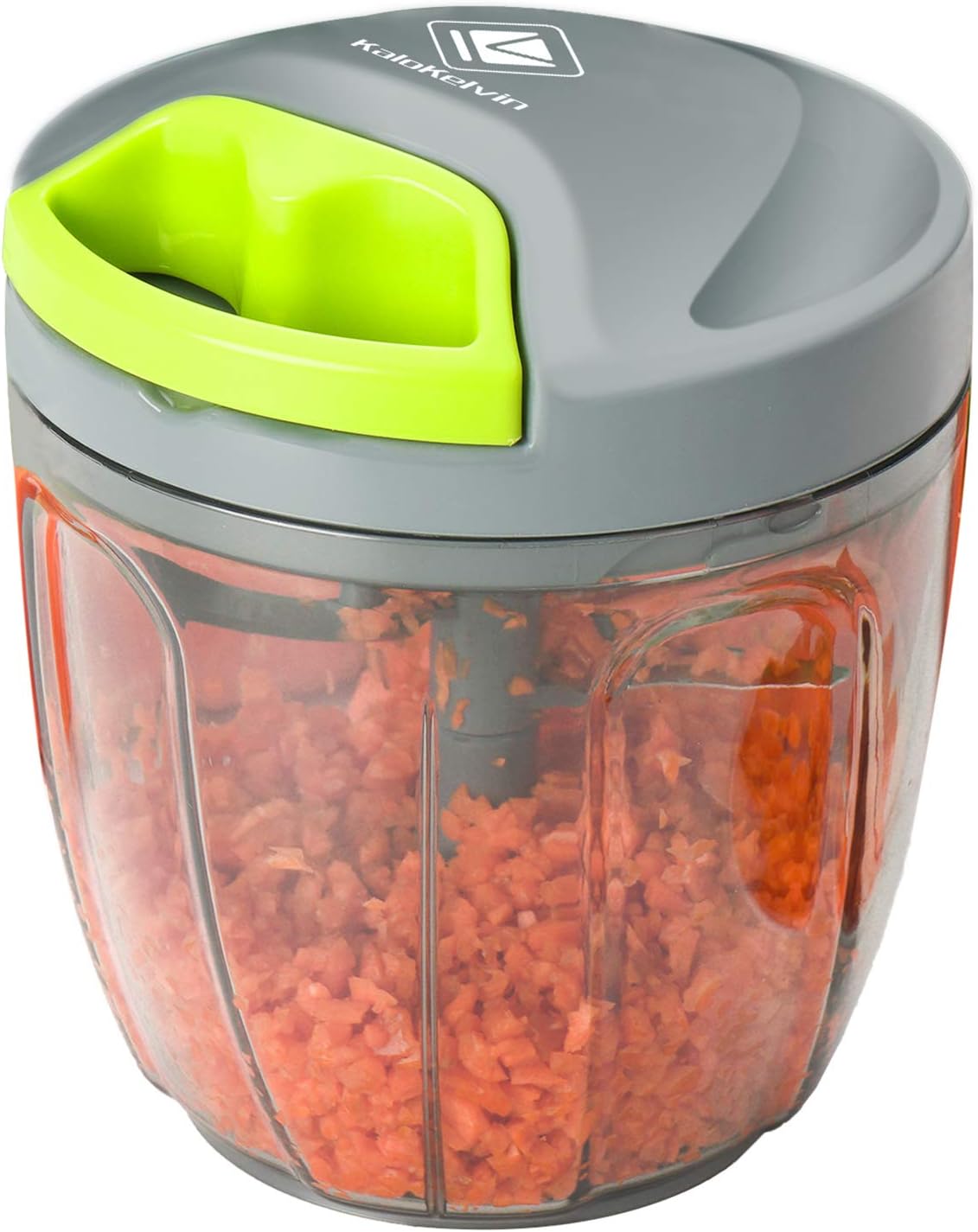 Kalokelvin Onion Chopper Manual Food Chopper Kitchen Easy Hand Pull Vegetable Choppers Cutters Handheld 5 Blades Food Chopper/Processor/Blender (900 ML)