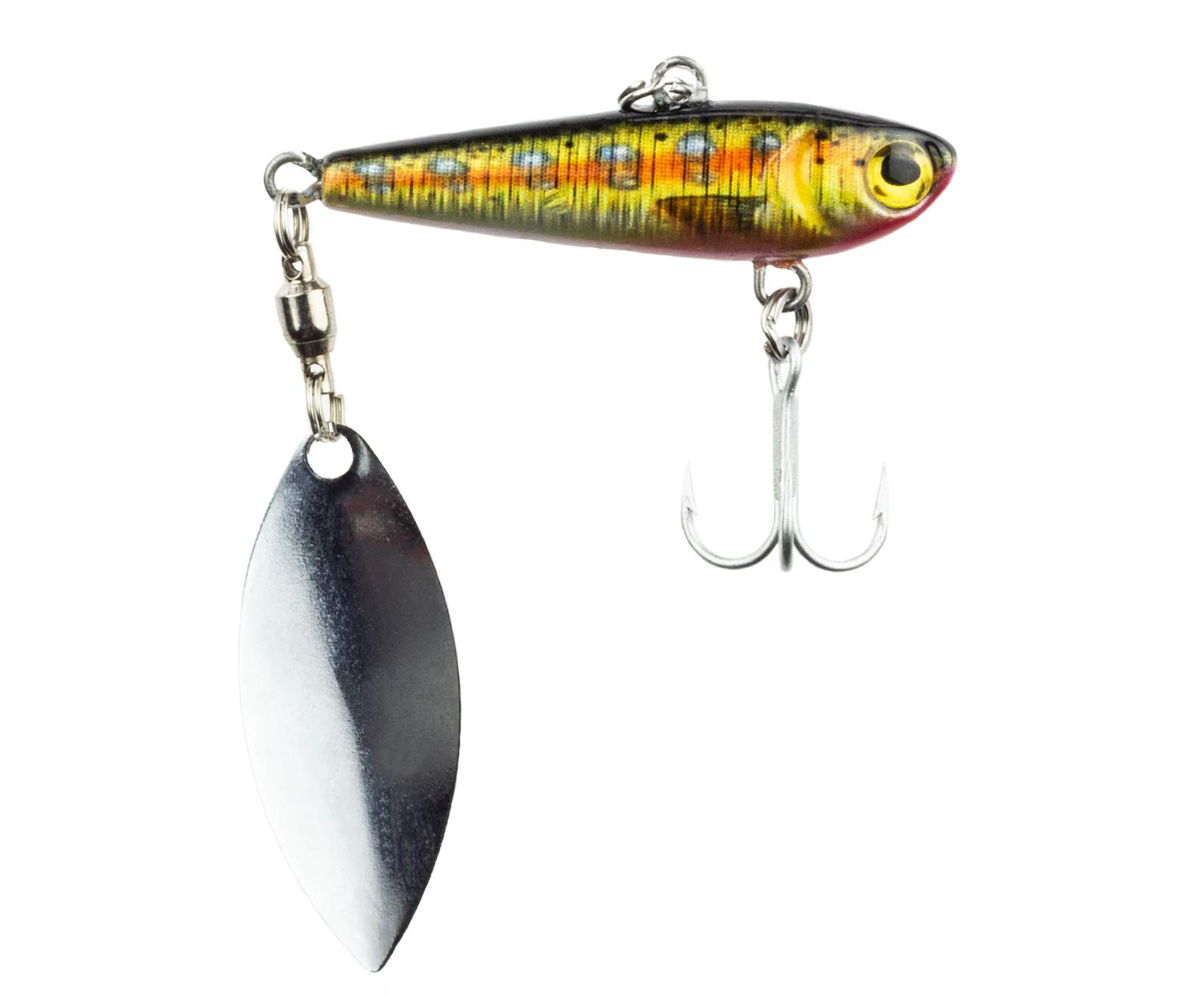 FISHN REALSPINNY spinner bait, jig, weight: 20g, size: 5cm, spinner blade: 3,8cm, artificial bait, for spin fishing for predatory fish such as pike, perch, trout, pike-perch (012 Trout)