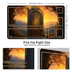 Premium Stitched MTG Playmat with Zones and
