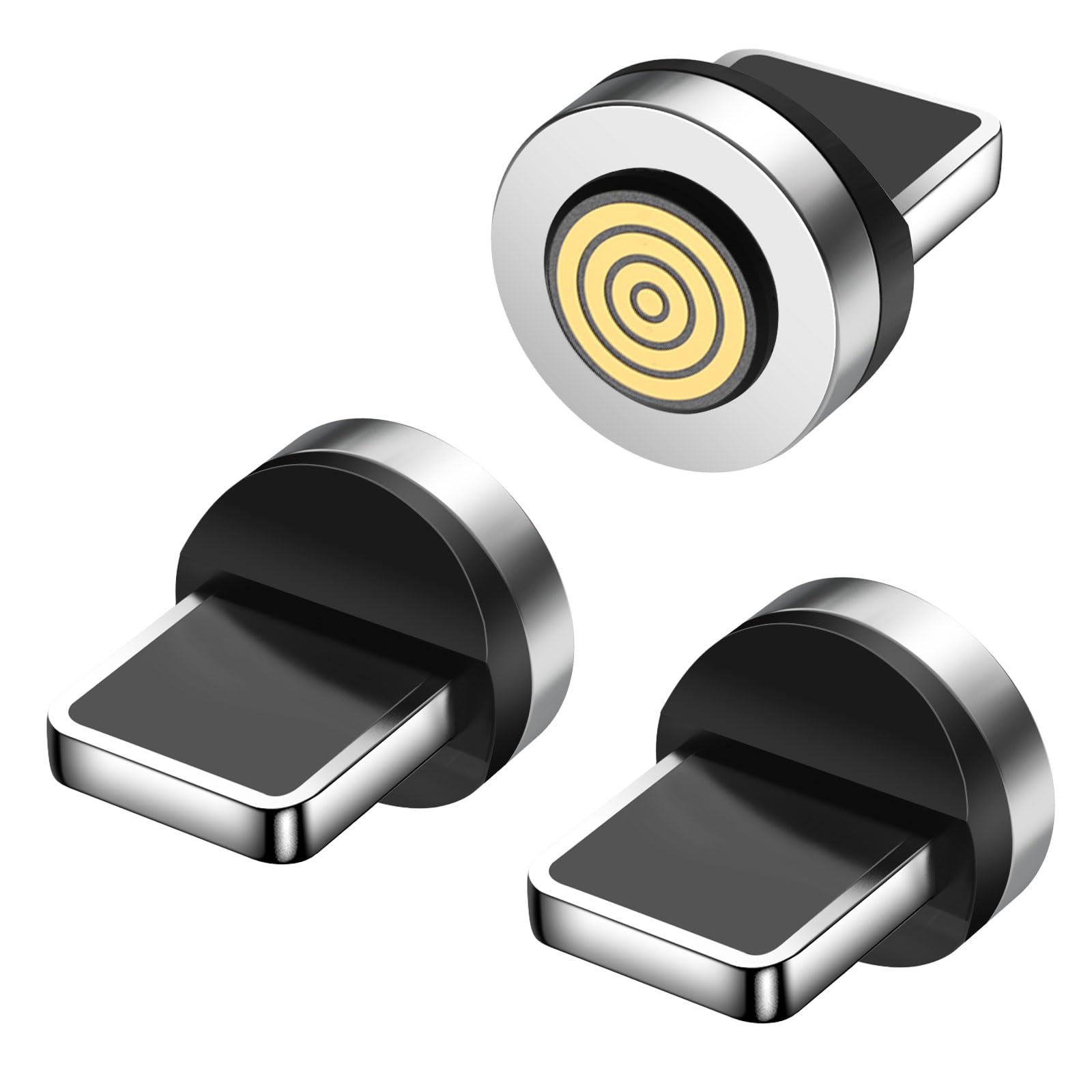 AXFEE 7-Pin iproducts Fast Charging Magnetic Charging Cable Adapter, [3 Pack] 540°Magnetic Charging Cable Replacement Tip, Magnetic Connector Tip Heads for iProducts/Phone 14 13 12/I-Pad/A irpods