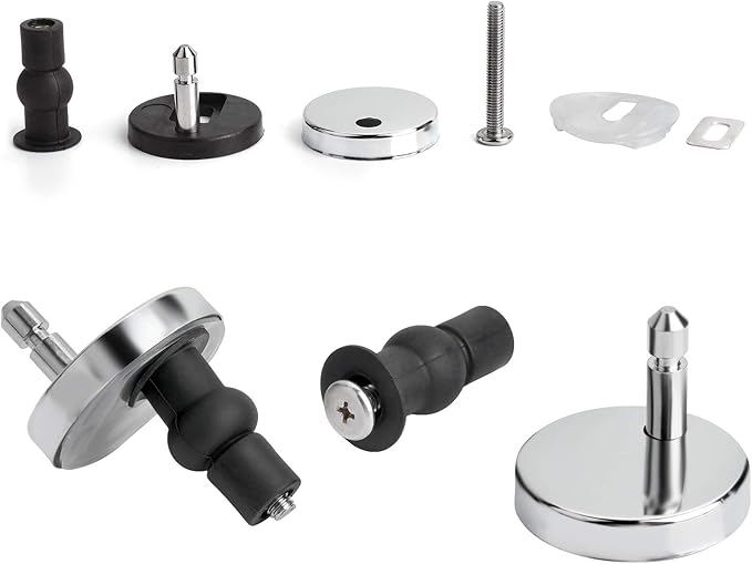 Yizhet 2 Full Set Fix Toilet Seat Fixings Top Fix Blind Hole Fitting Expanding Toilet Cover