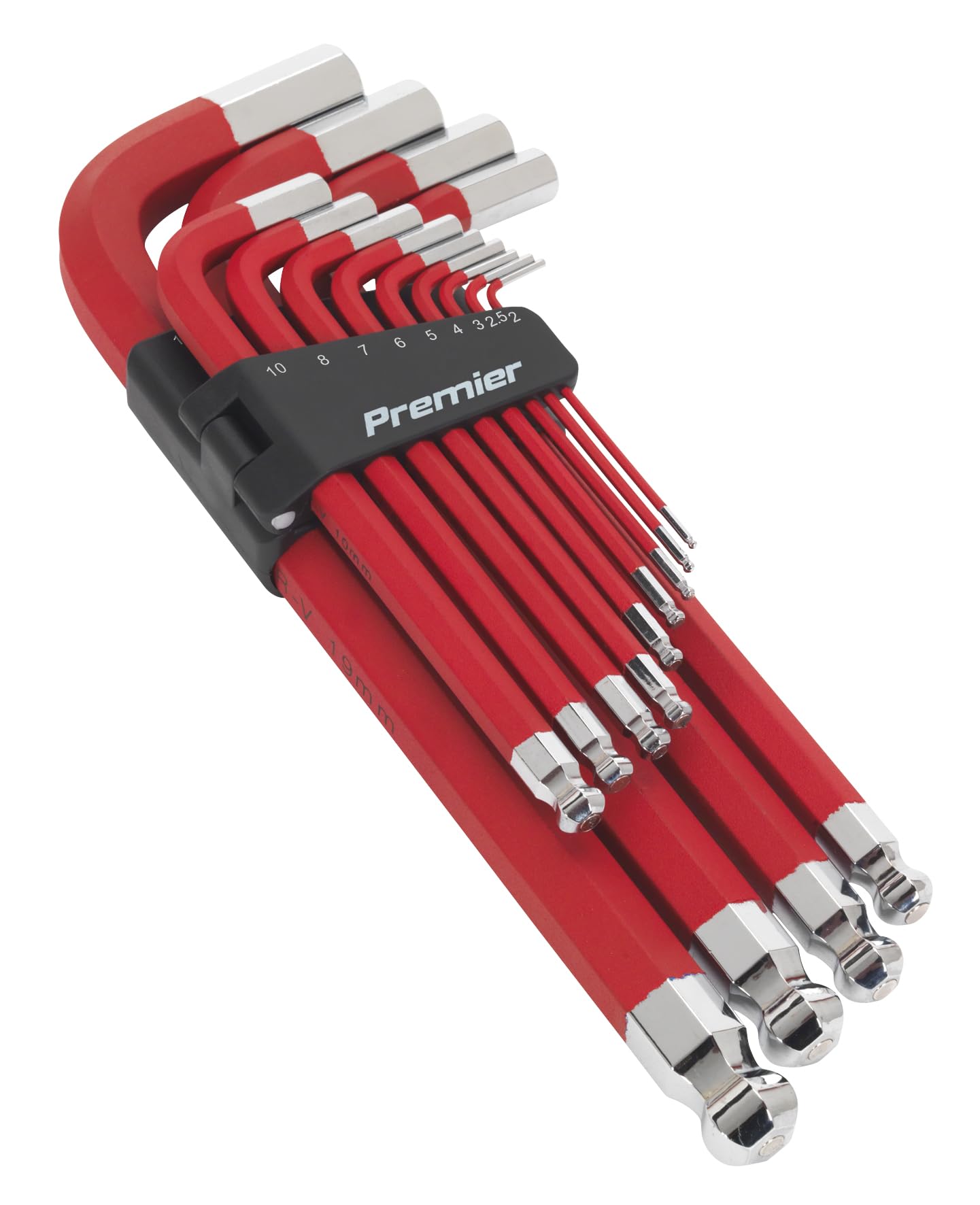 Sealey AK7187 Jumbo Ball-End Hex Key Set 13pc Anti-Slip - Metric