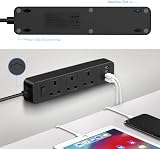 JSVER Extension Lead with USB Slots 4 USB 3 Outlets 3M 3250W 13A with Switch view 6