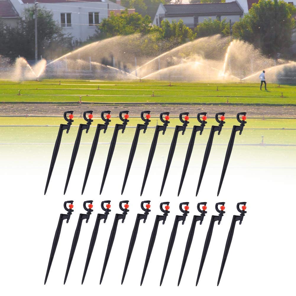 Qinlorgo 20pcs G-Type Sprinkler Watering Nozzle - 360 Degree Rotation Sprinkler Watering Spray Nozzle Accessory - for Garden Lawn